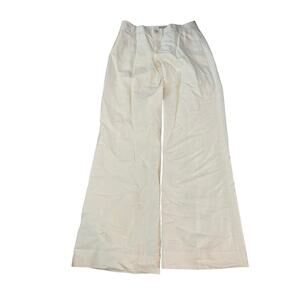 Banana Republic Women's White Linen Blend High Rise Wide Leg Pants Size 4